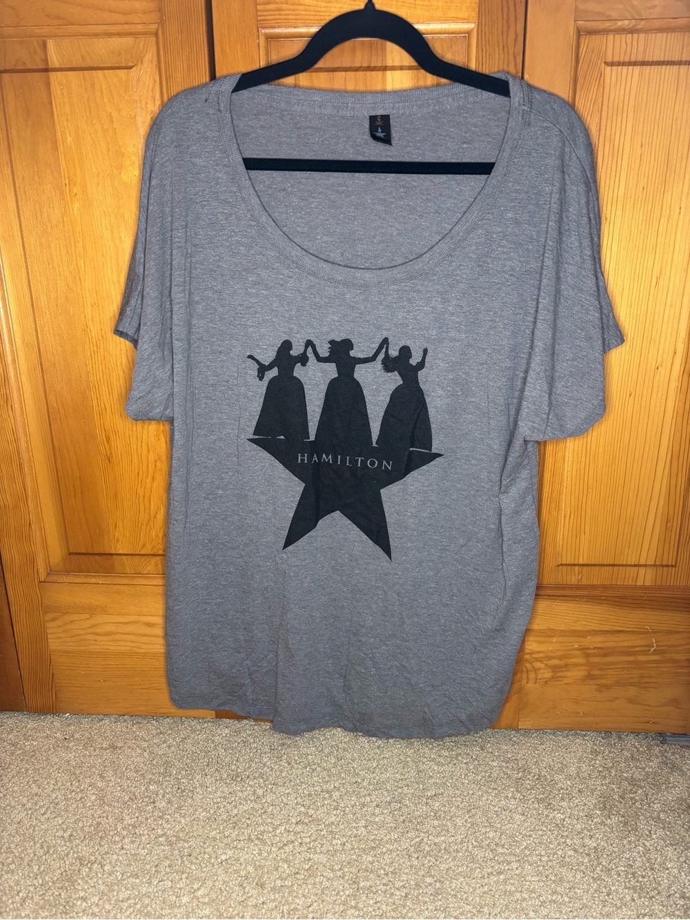 Hamilton Graphic Scoop Neck Tee - Gray